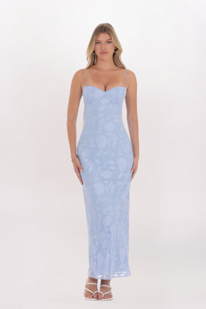 FLORAL TIE BACK MAXI DRESS