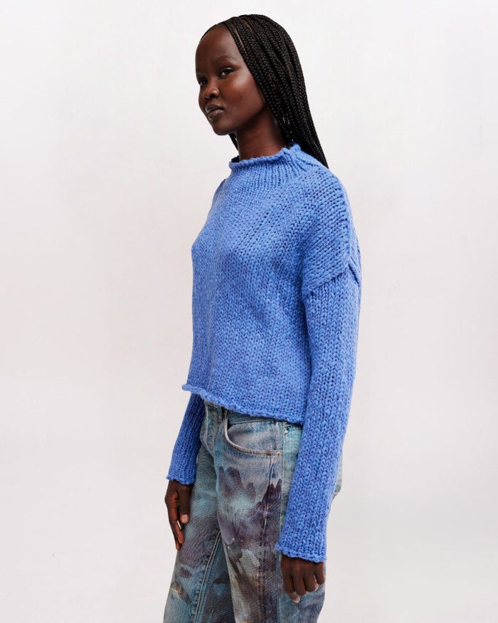 ROLL NECK OPAL SWEATER, PERI BLUE