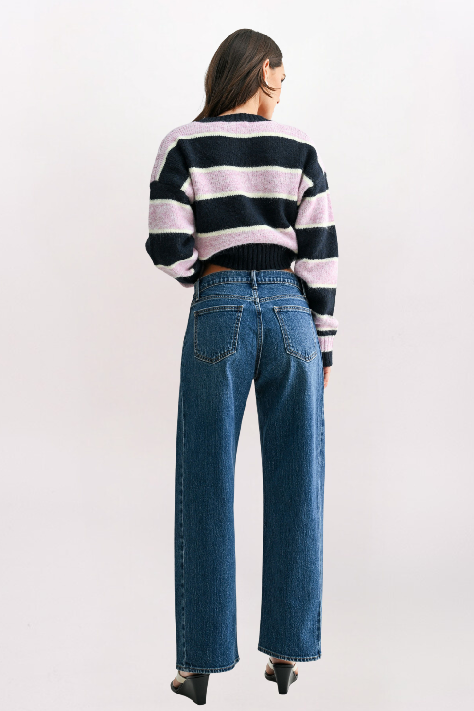 SLIGHT STRETCH BARREL JEAN, DARK