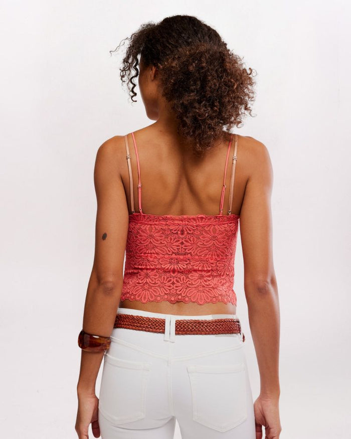 LOVE AND LACE CAMI, AGED CORAL