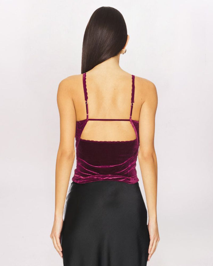 ABOUT LAST NIGHT CORSET TANK, WINE