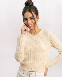CLEAN CARDIGAN, CREAM