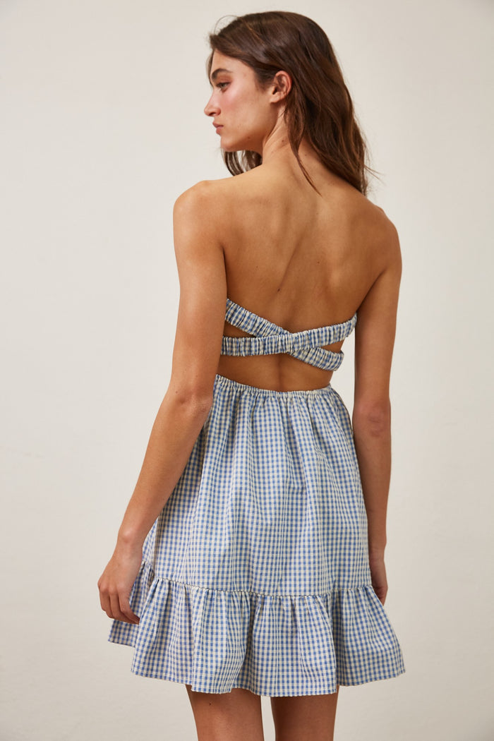 GINGHAM MINI DRESS