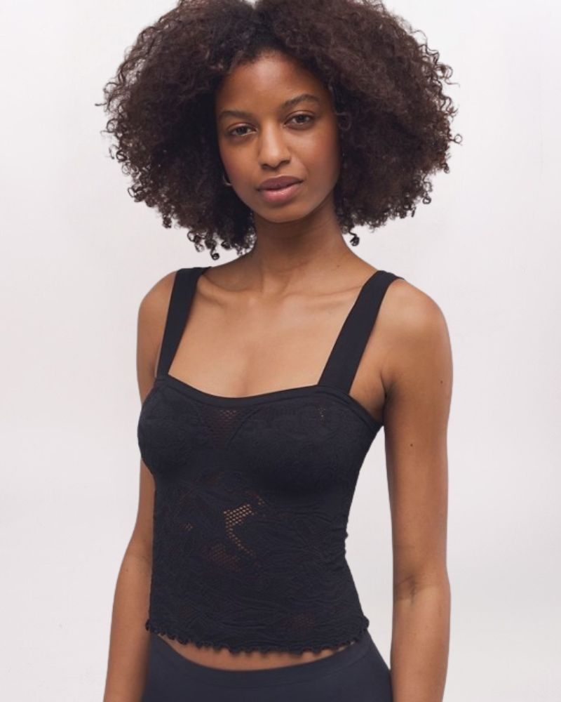 HEIRLOOM CAMI, BLACK