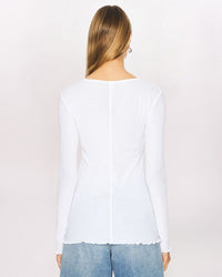 LS LONG NIGHTS LAYERING TOP, OPTIC WHITE