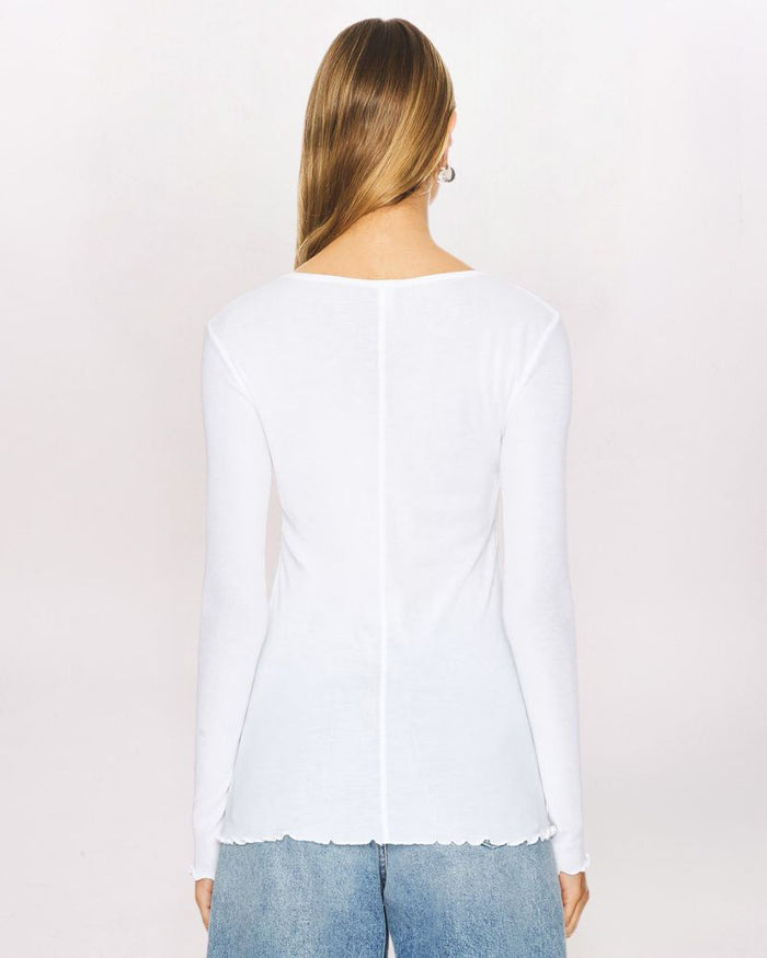 LS LONG NIGHTS LAYERING TOP, OPTIC WHITE