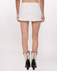 LOW-RISE SKORT, WHITE