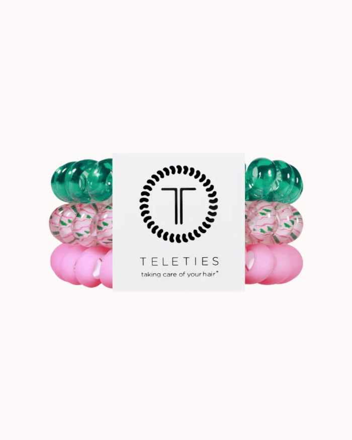 TELETIES - LARGE 3PK TELETIES, MERRY PINKMAS