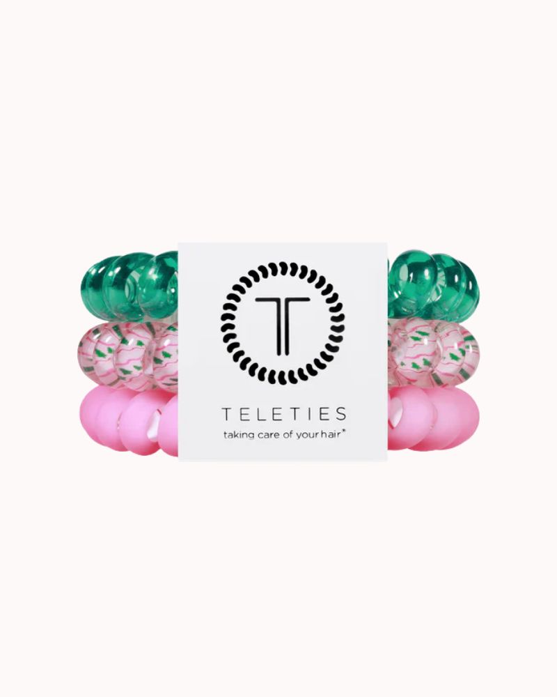 TELETIES - LARGE 3PK TELETIES, MERRY PINKMAS
