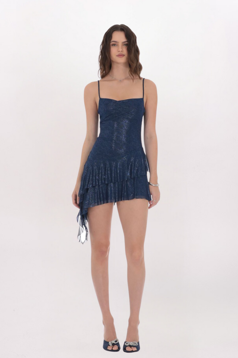 FOIL MESH JELLYFISH DRESS