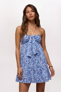 DITSY FLORAL STRAPLESS DRESS