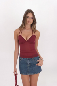 SHEER BODY HALTER TOP
