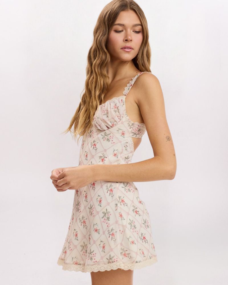 SL TILE FLRL BRA BCK DRSS, TAUPE
