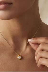 ORGANIC PEARL PENDANT NECKLACE
