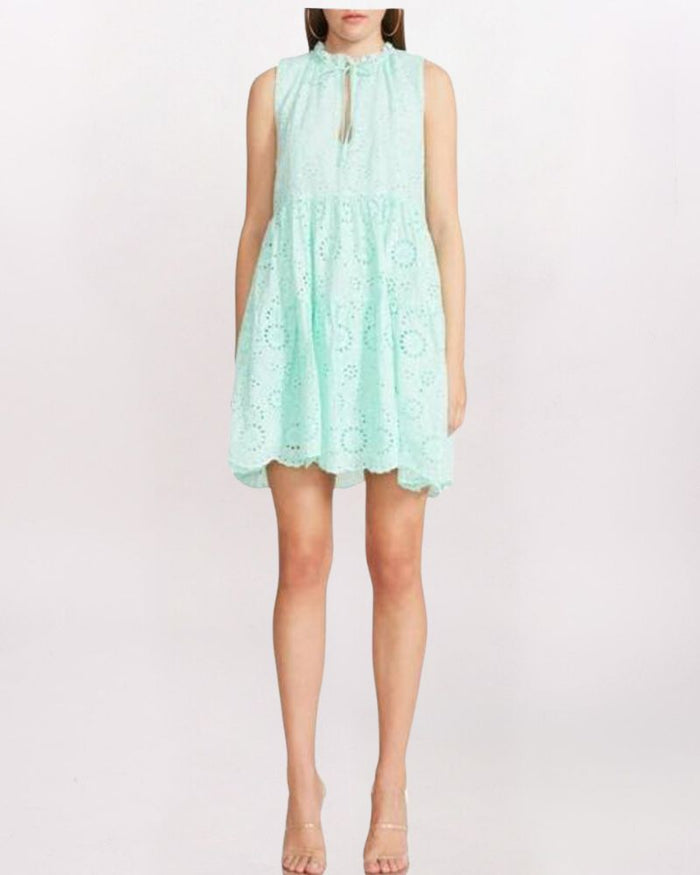 SL PAPAYA FLOUNCE DRESS, BAY GREEN