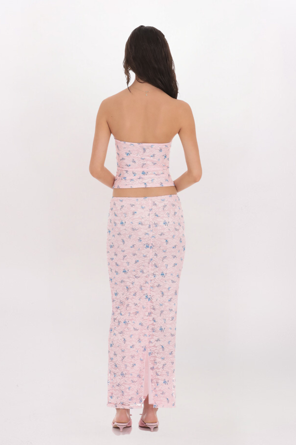 FLORAL LACE MAXI SKIRT