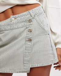 WYNNE RAILROAD SKIRT, INDIGO RLRD