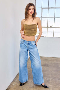 LOW RISE WIDE BAGGY DENIM