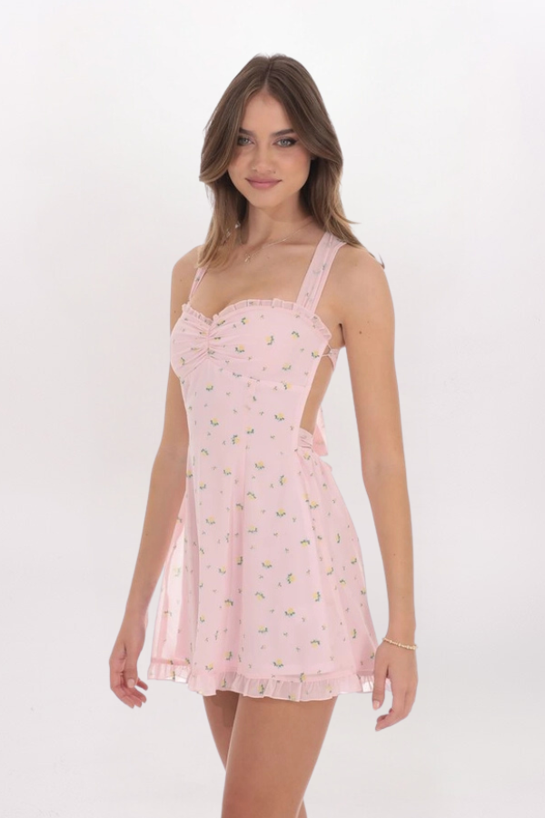 FLORAL STRAPPY BACK DRESS
