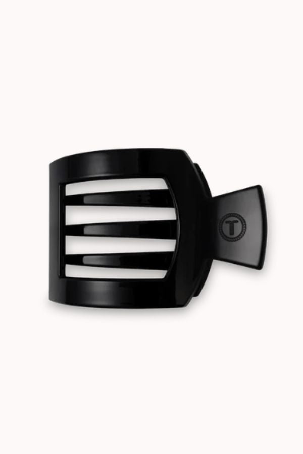 TELETIES - LARGE FLAT SQUARE CLIP, JET BLACK