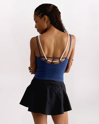 ALL CLEAR COASTLINE CAMI, NAVY/CREAM