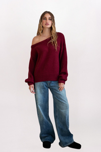 OFF SHOULDER SWEATER