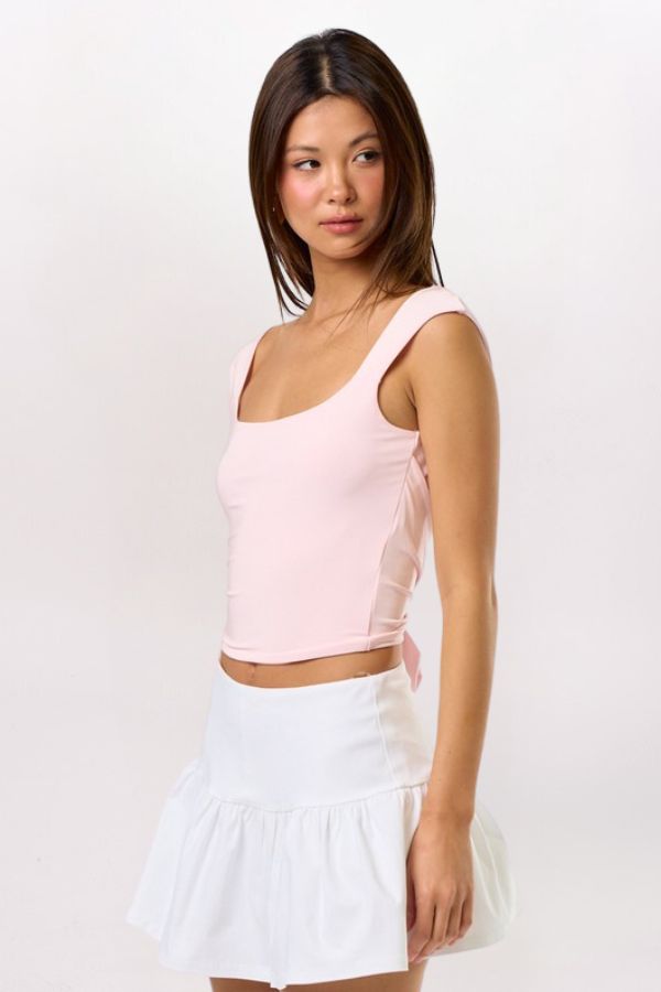 OPEN BACK TIE TOP
