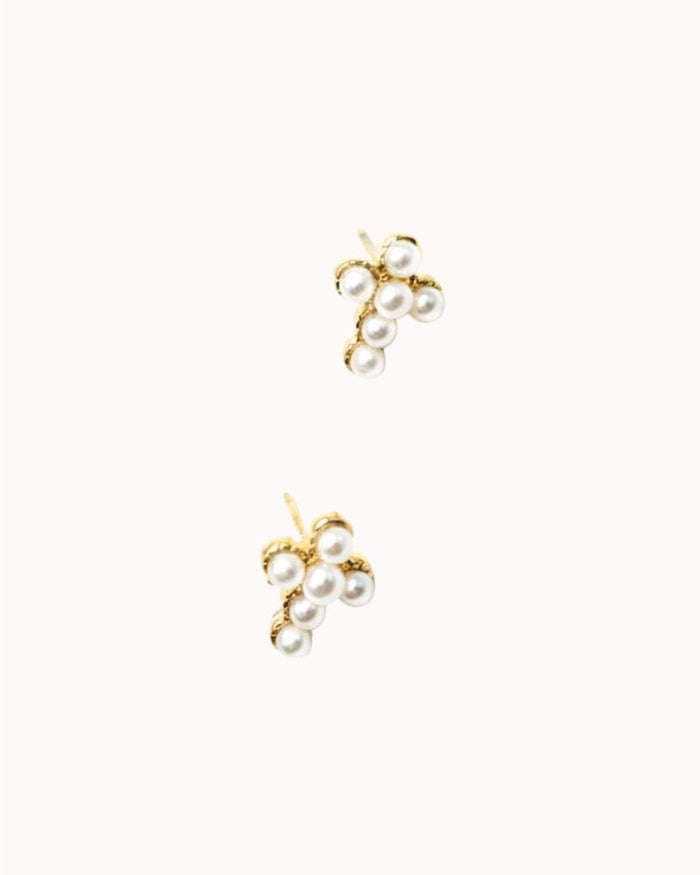 PEARL CROSS STUD