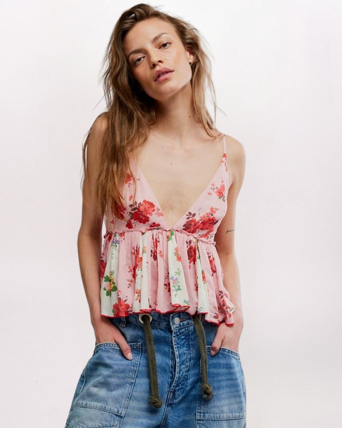 TILLIE TOP, PINK COMBO