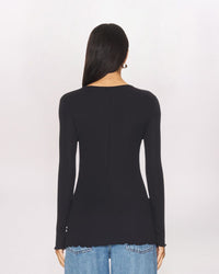LS LONG NIGHTS LAYERING TOP, BLACK