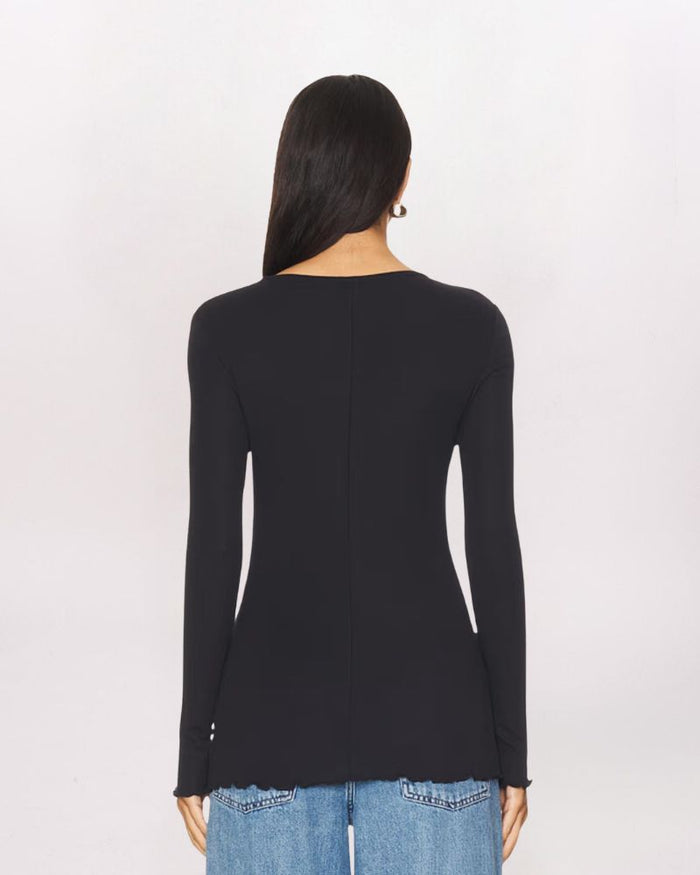 LS LONG NIGHTS LAYERING TOP, BLACK