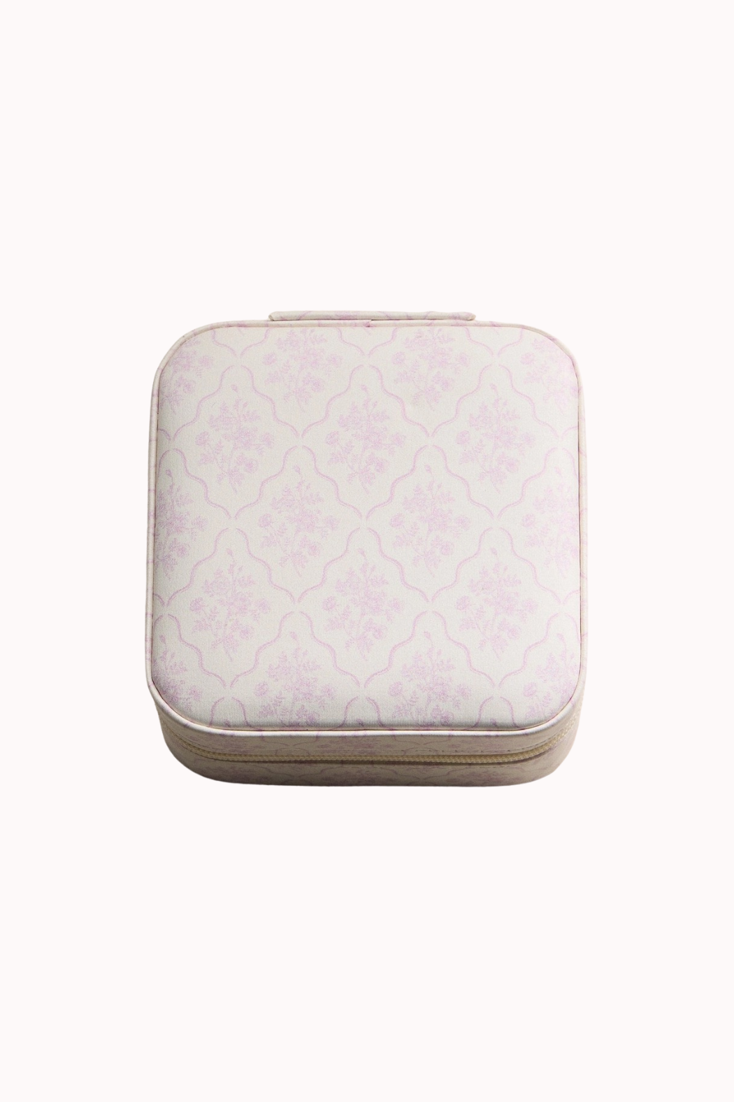 TRAVEL JEWELRY BOX - PINK FLORAL TILE