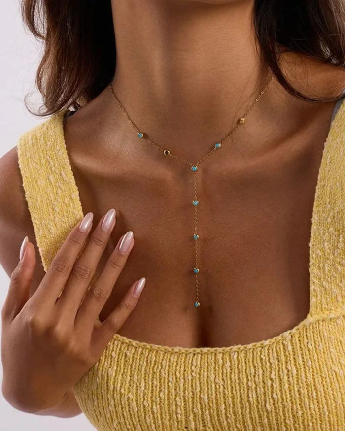 NASH TURQUOISE LARIAT NECKLACE