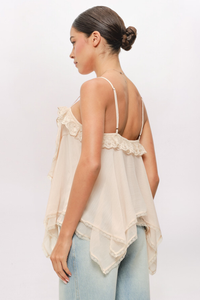 LACE FLOUNCE TOP