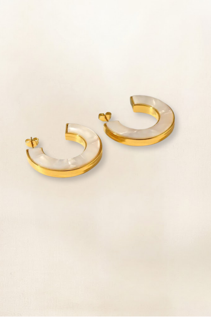BRETT ACRYLIC HOOP - IVORY
