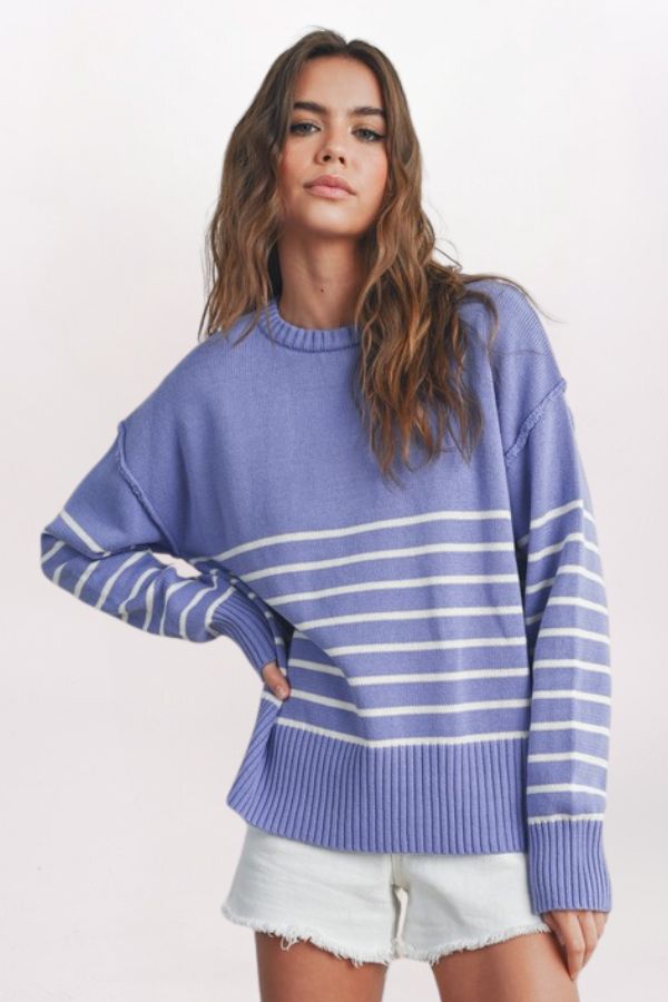 CREW STRIPED SWEATER