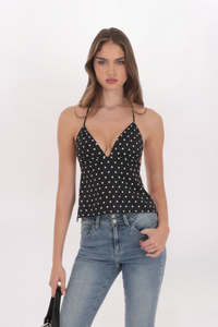 TRIANGLE POLKA DOT CAMI TANK
