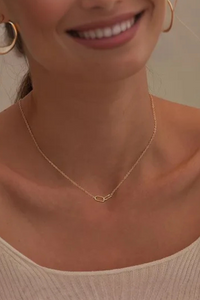 CZ INTERLOCKING OVAL NECKLACE