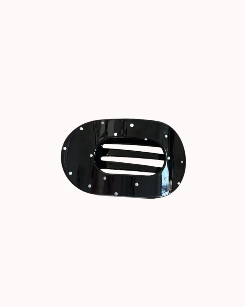 3.75" FLAT OVAL MICRO DOT CLIP - BLACK