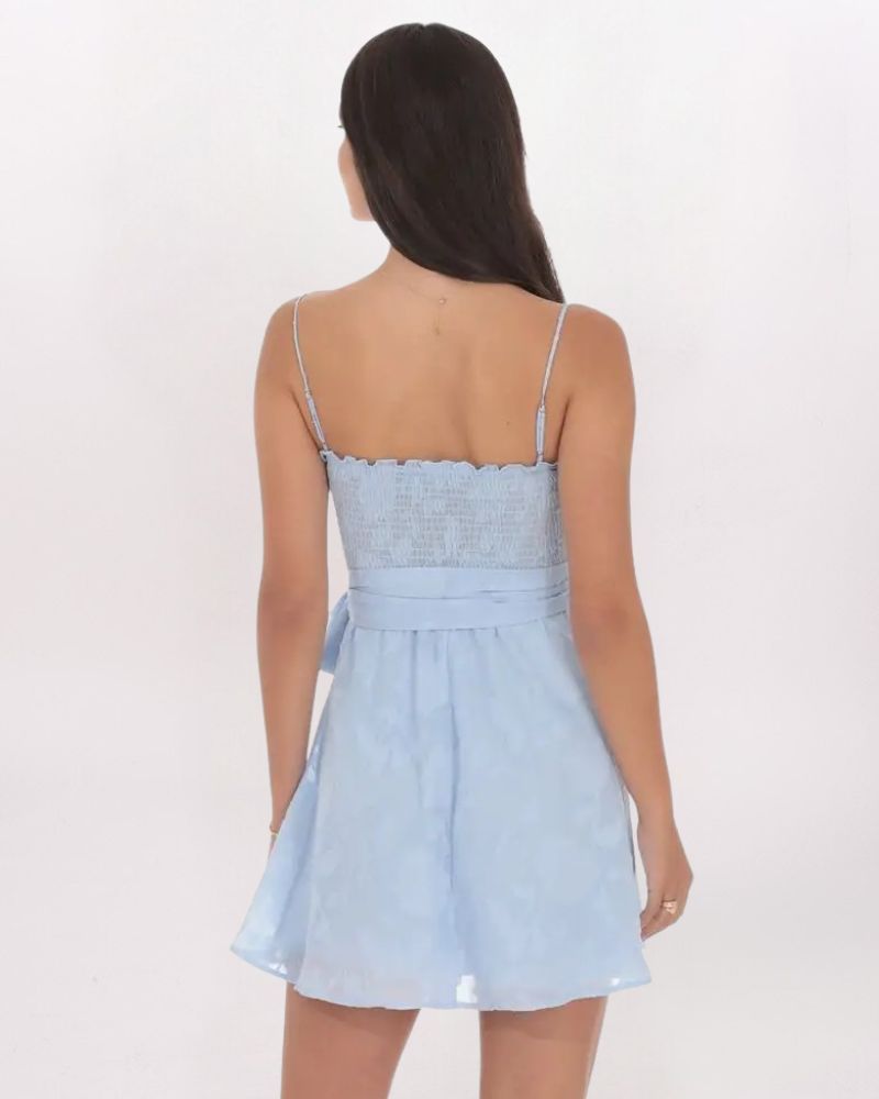 FLORAL CORSET A-LINE DRESS