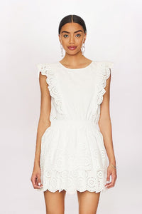 JAYDA EYELET TRIM DRESS