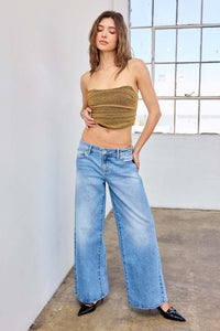 LOW RISE WIDE BAGGY DENIM