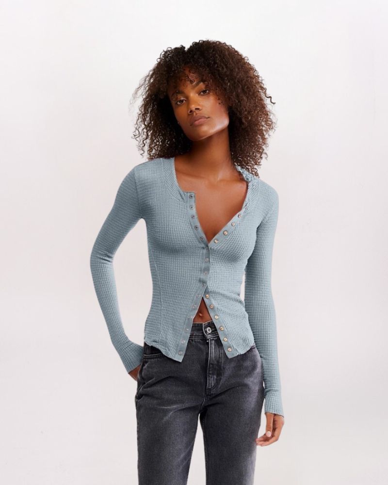 GOING PLACES CARDI, PEARL BLUE