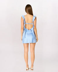 JELLYFISH DRAPE BACK DRESS - CORNFLOWER