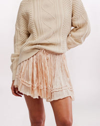THIRD CHARM MINI SKIRT, BLUSH