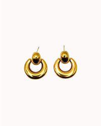PUFFY CIRCLE DROP EARRING