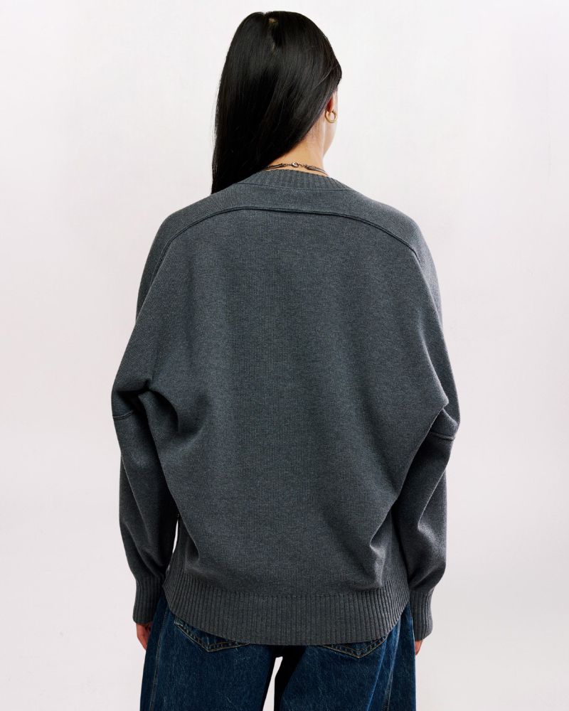 ALMA PULLOVER SWEATER, CHARCOAL H