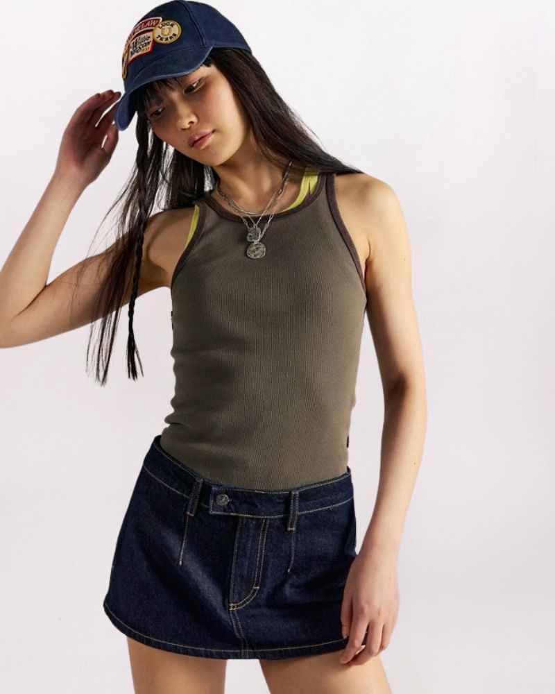 GALIVANTING DENIM SKORT, RINSE