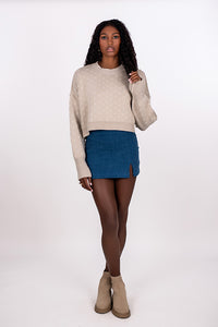 EASY STREET CREW CROP SWEATER