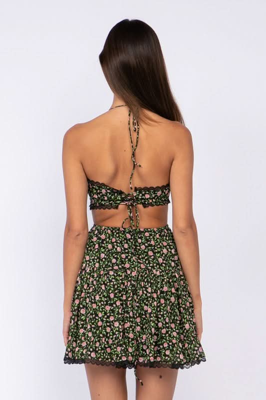 FLORAL CUTOUT DRESS